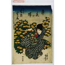 Utagawa Kuniyoshi: 「奥庭の場」「おはつ 岩井紫若」 - Waseda University Theatre Museum