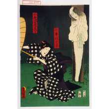 Utagawa Toyokuni III, 歌川豊国〈3〉 (豊国〈3〉)による浮世絵「「小平次亡霊」「小平次女房おつか」」