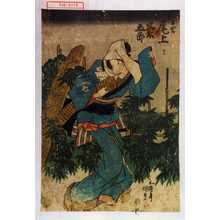 Japanischer Druck "「[]お岩 下り 尾上菊五郎」" von Utagawa Kunisada, 歌川国貞 (国貞〈1〉)