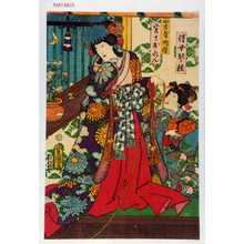 Utagawa Toyokuni III, 歌川豊国〈3〉 (豊国〈3〉)による浮世絵「「侍女琴桂」「四方屋ノ内侍 実ハおれん」」