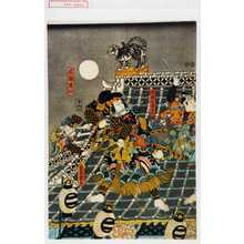 Utagawa Toyokuni III, 歌川豊国〈3〉 (豊国〈3〉)による浮世絵「「☆☆七郎玉左」「犬飼現八」」