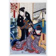 Utagawa Toyokuni III, 歌川豊国〈3〉 (豊国〈3〉)による浮世絵「「むすめおこま」「万長後家お牧」」