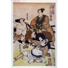 Utagawa Kunisada: 「敵討三枚続」「由留木左衛門 市川団十郎」「坂東善次」「大谷門蔵」「松本秀十郎」 - Waseda University Theatre Museum