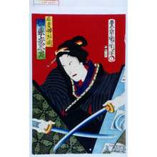 Toyohara Kunichika: 「長吉姉お関 坂東彦三郎」 - Waseda University Theatre Museum