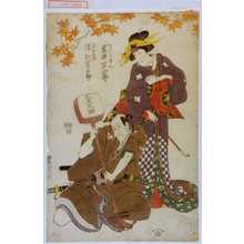 Japanese Print "「げいこ小まん 岩井半四郎」「三五兵衛 沢村四郎五郎」" by Utagawa Toyokuni I, 歌川豊国 (豊国〈1〉)