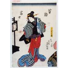 Utagawa Toyokuni III, 歌川豊国〈3〉 (豊国〈3〉)による浮世絵「「昔語富士と」」