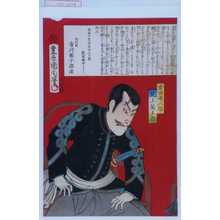 Toyohara Kunichika: 「倉田進八郎 尾上菊五郎」 - Waseda University Theatre Museum