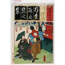 Utagawa Kunisada: 「清書七意呂波」「のちの月 角兵衛 女太夫」 - Waseda University Theatre Museum