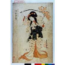 Utagawa Toyokuni I: 「小町桜のれいこん 沢村田之助」 - Waseda University Theatre Museum