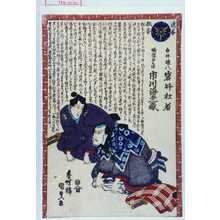 Utagawa Kunisada: 「追善狂言」「白井権八 岩井杜若」「幡随長兵衛 市川海老蔵」 - Waseda University Theatre Museum