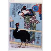 Utagawa Kuniyoshi: 「[人]間万事愛婦美八卦意」「駄」 - Waseda University Theatre Museum