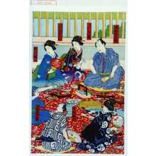 Utagawa Hiroshige: 「成駒屋芝翫」「☆大工町才蔵」「柳川蝶二」「中村駒七」「中村芝女三郎」 - Waseda University Theatre Museum