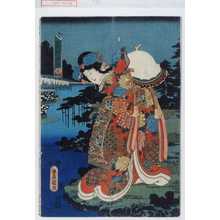 Utagawa Kunisada: 「五衣色染分 赤」 - Waseda University Theatre Museum