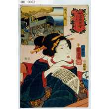 Utagawa Kuniyoshi: 「山海愛度図絵 どんなだかいって見たい」「蝦夷鮭」 - Waseda University Theatre Museum