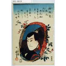 Utagawa Kuniyoshi: 「絵鏡台見立三十木花撰」「宮本無三四」「糸はき」 - Waseda University Theatre Museum