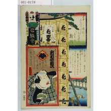 Utagawa Kunisada: 「江戸の花名勝会」「二番組 千」「新川」「新川酒の入☆」「喜多八 市川小団次」 - Waseda University Theatre Museum