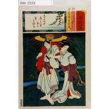 Utagawa Kunisada: 「見立三十六句選」「こきん 彦三」 - Waseda University Theatre Museum
