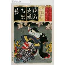 Utagawa Kunisada: 「清書七伊呂波」「おく庭 おはつ いはふぢ」 - Waseda University Theatre Museum