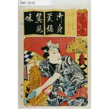 Utagawa Kunisada: 「清書七伊呂波」「みづうりの夕照 八景のうち」 - Waseda University Theatre Museum