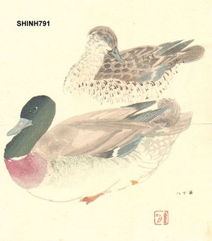 無款: Mallard ducks - Asian Collection Internet Auction