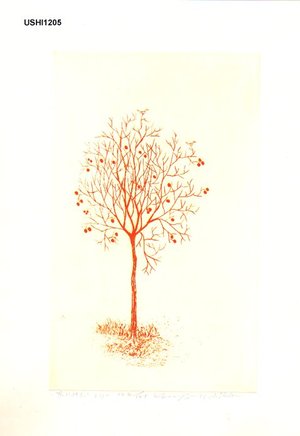 Ushiku, Kenji: Fruit tree and birds - Asian Collection Internet Auction
