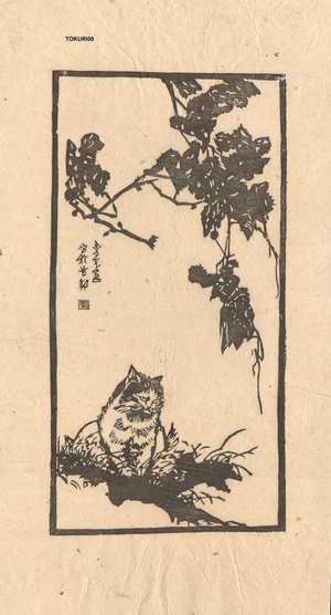 Tokuriki Tomikichiro: Cat in Tree - Asian Collection Internet Auction
