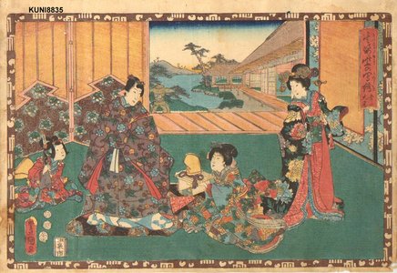 Utagawa Kunisada: Genji twin-brush series, Chapter 54 - Asian Collection Internet Auction