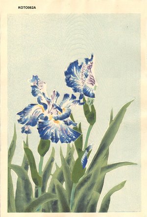 Kotozuka Eiichi: Blue Iris - Asian Collection Internet Auction