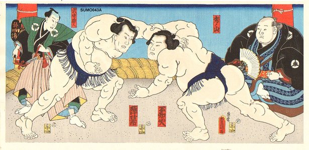 Utagawa Kunisada: Sumo match - Asian Collection Internet Auction