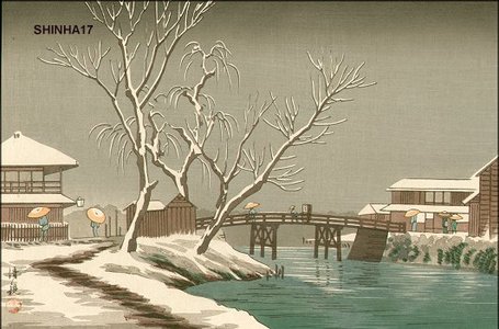 小林清親: Snow scene - Asian Collection Internet Auction