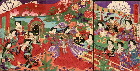 Toyohara Chikanobu: Emperor and Empress Meiji - Asian Collection Internet Auction