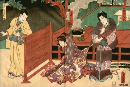 Utagawa Kunisada: Kabuki scene - Asian Collection Internet Auction