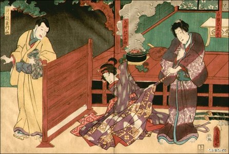 Utagawa Kunisada: Kabuki scene - Asian Collection Internet Auction