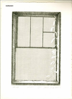 Japanese Print "Window" by Kim, Tshah Sup