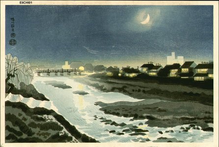 Kotozuka Eiichi: Silent Night at Kamo River - Asian Collection Internet Auction