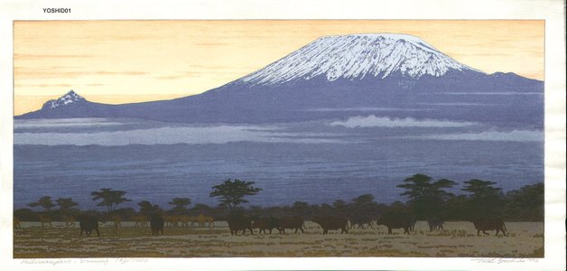 Yoshida Hiroshi: Kilimanjaro (Evening) - Asian Collection Internet Auction