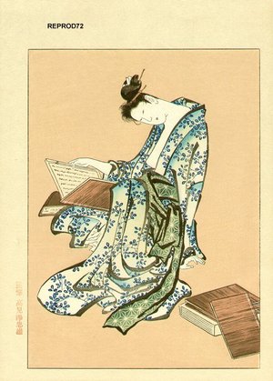Katsushika Hokusai: A rook-reading ripe beauty - Asian Collection Internet Auction