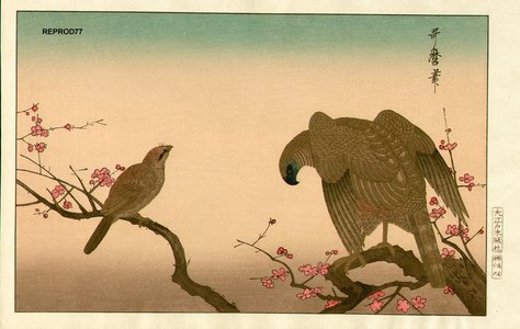 喜多川歌麿: MOMO CHIDORI KYOKA AWASE, Hawk and Strike - Asian Collection Internet Auction