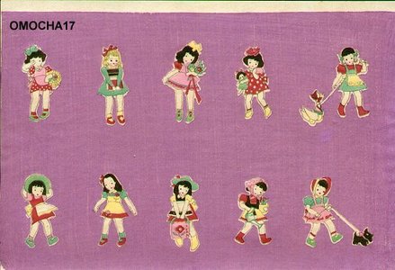 Japanese Print "Dolls in Western dress" by Nakahara, Junich