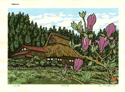 Nishijima Katsuyuki: KUTSUKI-NO-HARU (Spring in Shiga) - Asian Collection Internet Auction