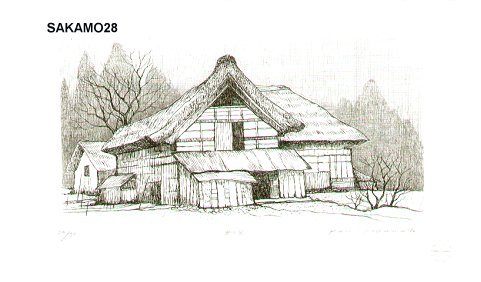 Sakamoto, Koichi: House with barn (Magariya) - Asian Collection Internet Auction