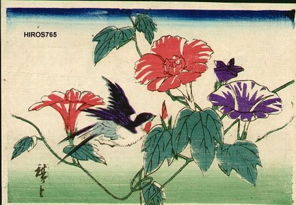 Utagawa Hiroshige: Swallow and morning glories - Asian Collection Internet Auction