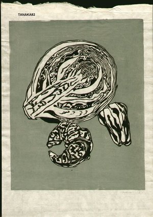 Tanaka, Ryohei: Sumizuri-e (black and white print) - Asian Collection Internet Auction
