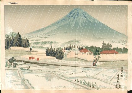 Tokuriki Tomikichiro: Fuji Rain - Asian Collection Internet Auction
