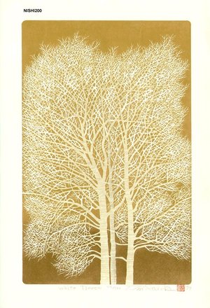 NISHIDA, Tadashige: White trees (3) - Asian Collection Internet Auction