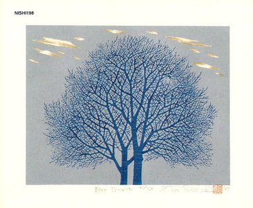 NISHIDA, Tadashige: Blue Tree (5) - Asian Collection Internet Auction