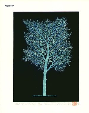 NISHIDA, Tadashige: One Tree (3) Pale Blue - Asian Collection Internet Auction