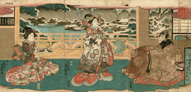 Utagawa Kunisada: Genji and beauties - Asian Collection Internet Auction