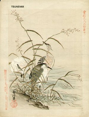 Tsunenobu: Egrets and Herons - Asian Collection Internet Auction