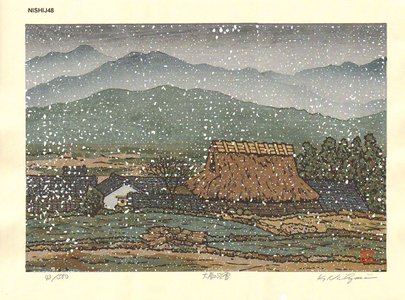 Nishijima Katsuyuki: OOHARANO AWAYUKI (the snow at Oohara) - Asian Collection Internet Auction